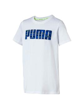 Camiseta Niño Puma Hero Blanca /Azul